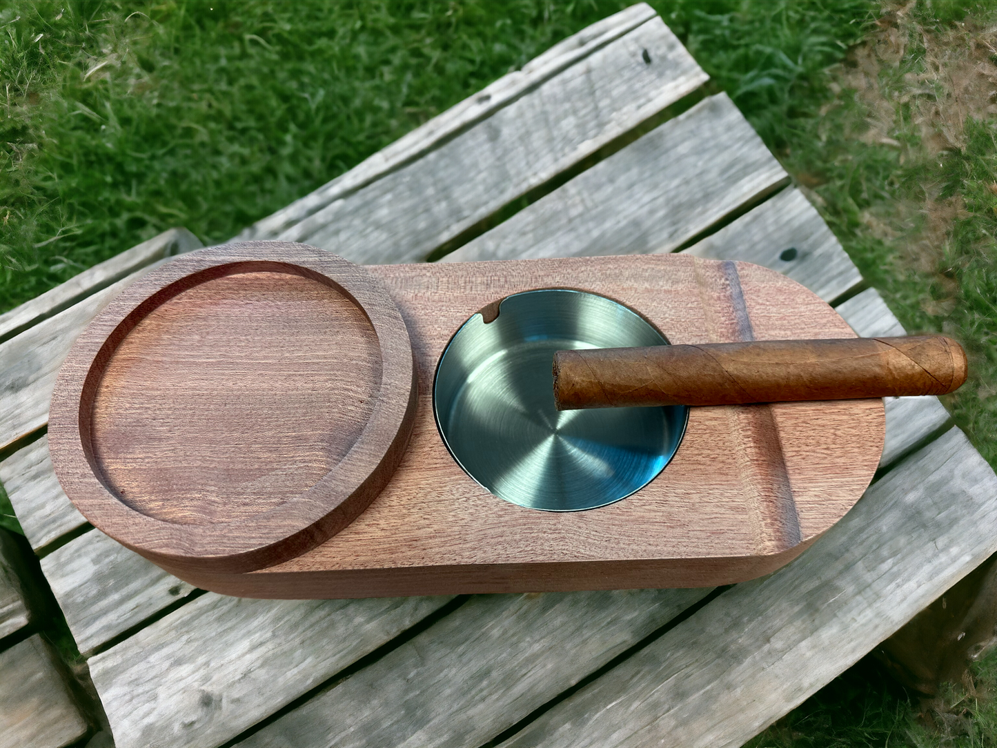 Cigar Ashtray & Drink Holder Combo