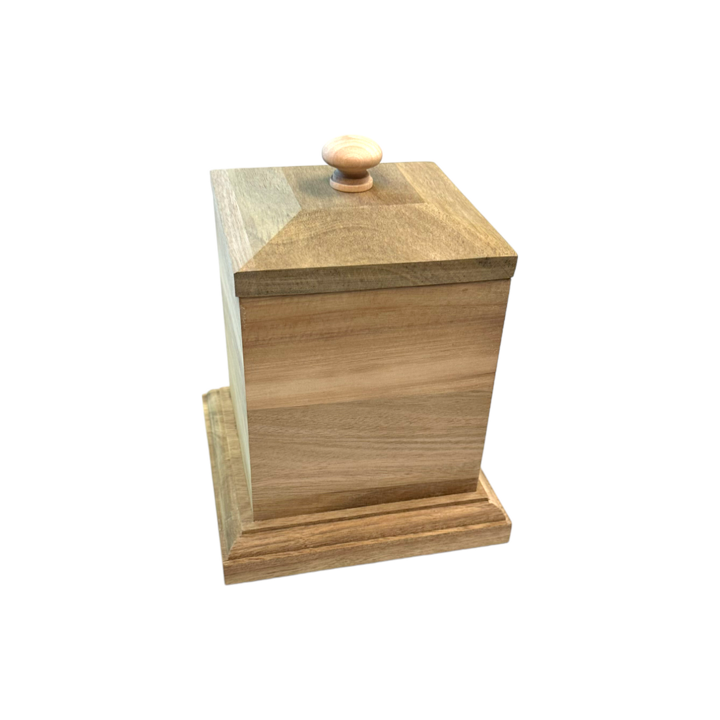 Square Wooden Urn