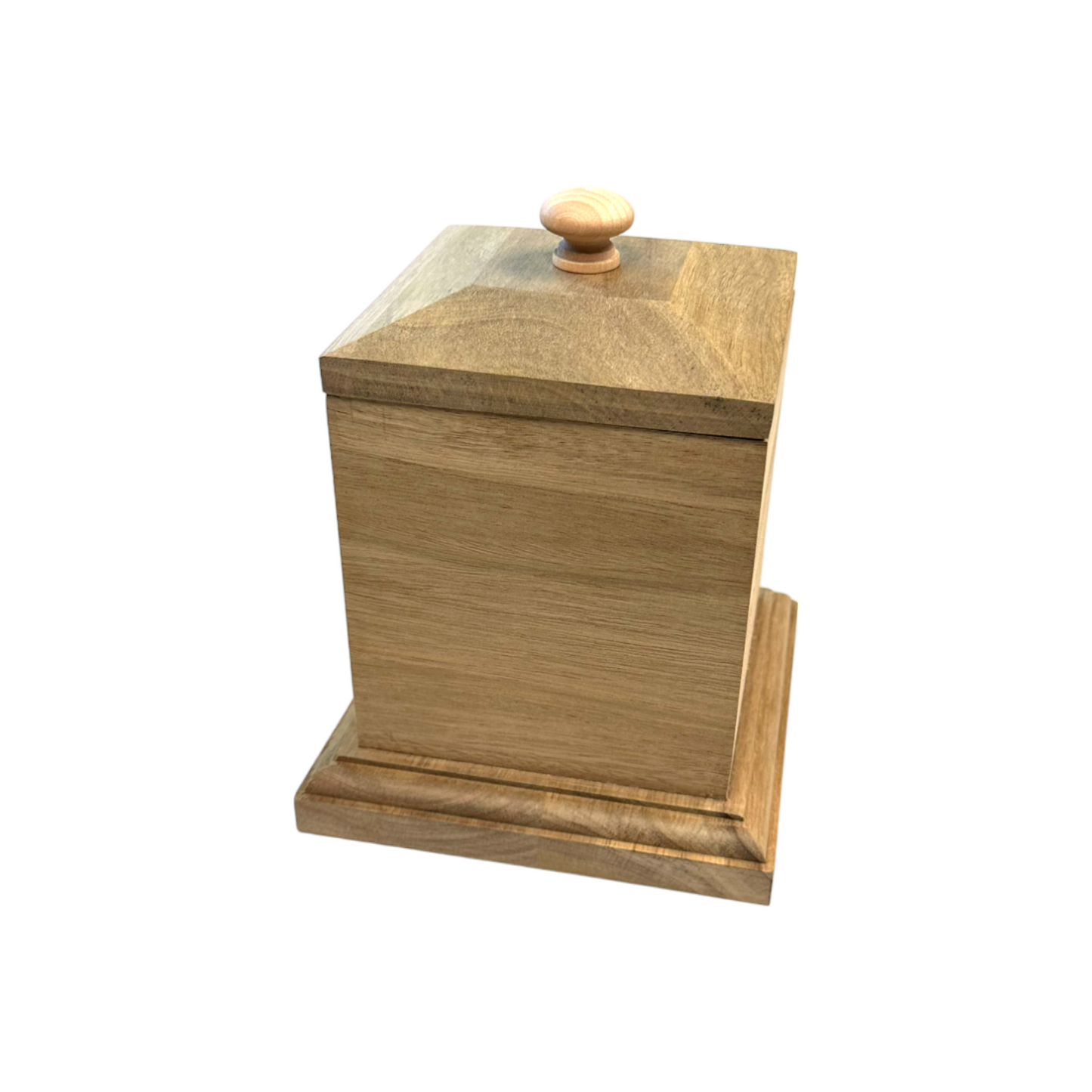 Square Wooden Urn